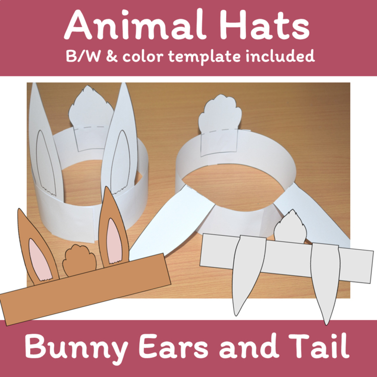 Bunny Ears and Tail Printable Headband