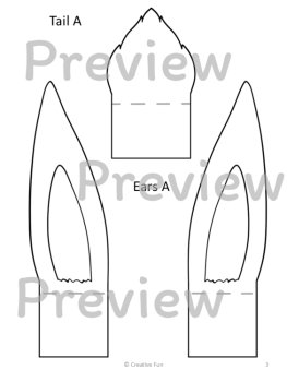 Bunny Ears and Tail Printable Headband, image 3