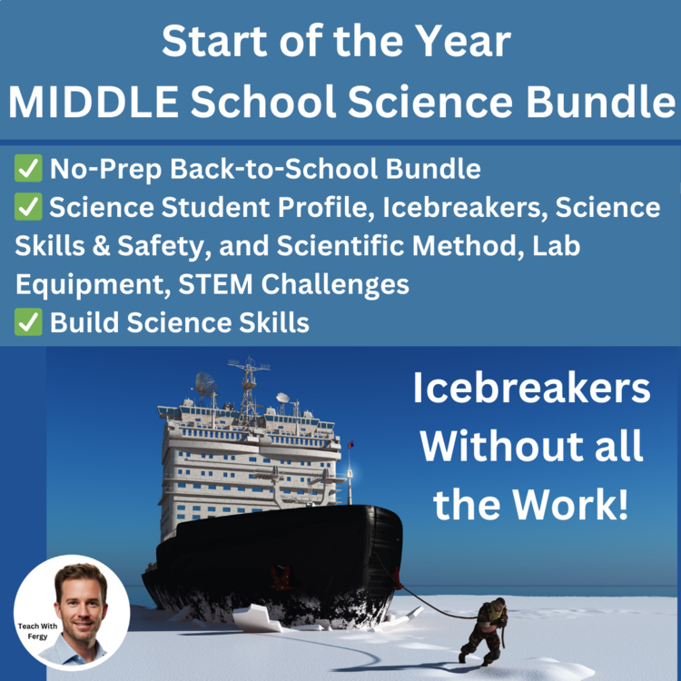 Start of the Year MIDDLE School Science Bundle | Icebreakers and Activities