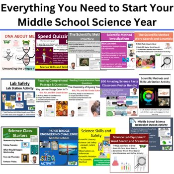 Start of the Year MIDDLE School Science Bundle | Icebreakers and Activities, image 2