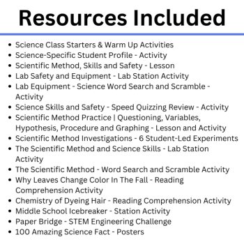 Start of the Year MIDDLE School Science Bundle | Icebreakers and Activities, image 3