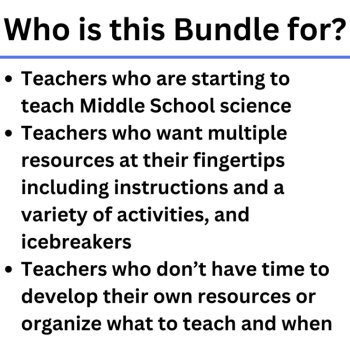 Start of the Year MIDDLE School Science Bundle | Icebreakers and Activities, image 4