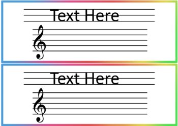 Editable Music Desk Name Tags | Treble & Bass Clef + Piano Notes, image 4