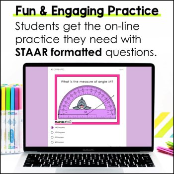 4th Grade Geometry Review Task Cards - Geometry TEKS - Online STAAR Review, image 2