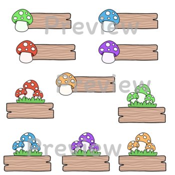 Editable Mushroom Name Tags , image 2