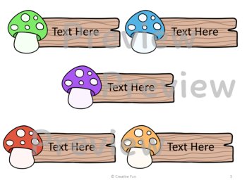 Editable Mushroom Name Tags , image 3