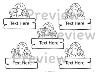 Editable Mushroom Name Tags , image 4