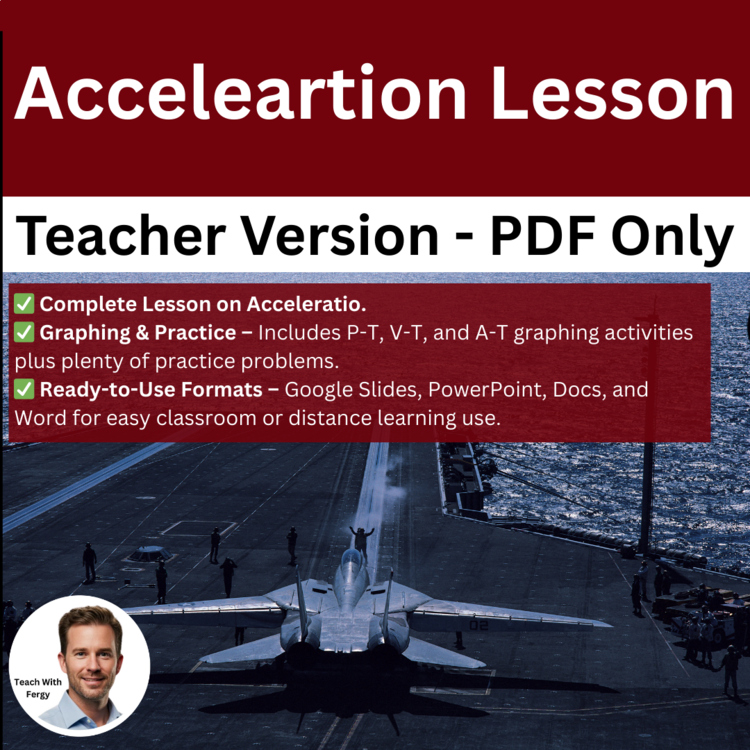 Acceleration Lesson | FREE PDF TEACHER VERSION