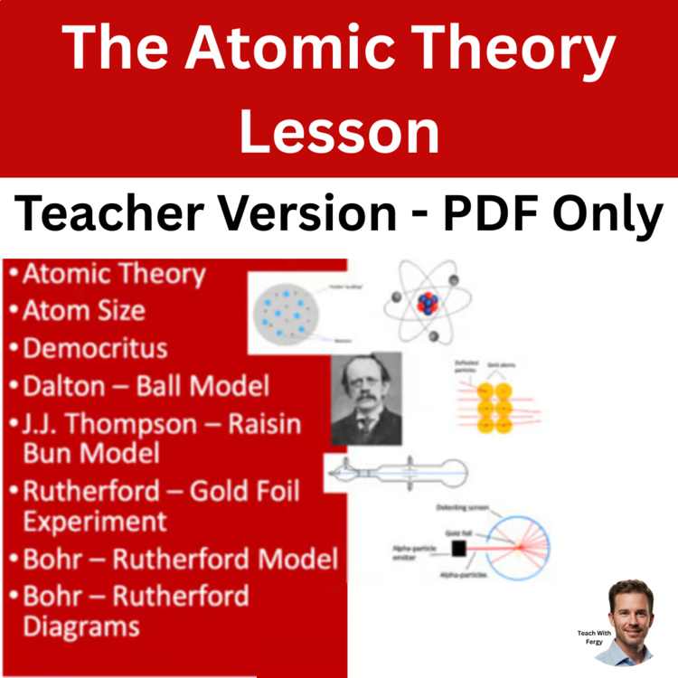 Atomic Theory, Model, and Bohr-Rutherford Diagrams | FREE PDF TEACHER VERSION