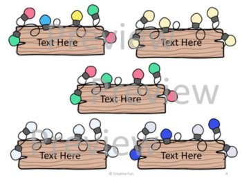 Editable Christmas Lights Name Tags, image 3
