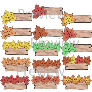 Editable Fall Name Tags | Autumn Leaves Desk Plates, Labels & Cubby Tags, image 2