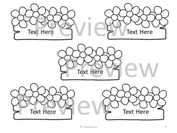Editable Flower Student Name Tags , image 3