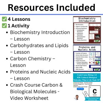 HS-LS1-6 Sugar to Structures: Modeling Carbon-Based Molecules BUNDLE, image 2
