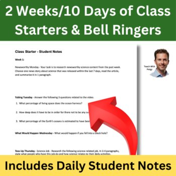 Science Bell Ringers and Class Starter Activities | 2 WEEKS FREE!, image 3