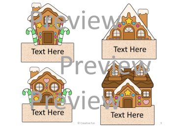 Editable Gingerbread House Name Tags, image 2