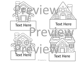 Editable Gingerbread House Name Tags, image 3