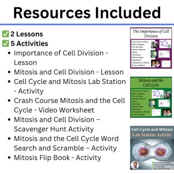 HS-LS1-4 Cell Division and Mitosis BUNDLE | Cell Cycle, Lesson, Activity, image 2
