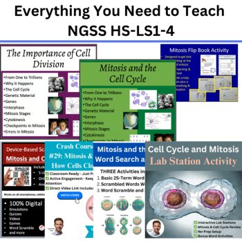 HS-LS1-4 Cell Division and Mitosis BUNDLE | Cell Cycle, Lesson, Activity, image 3