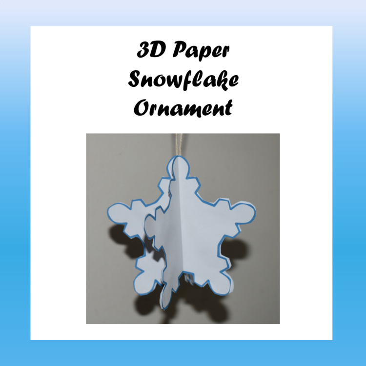 3D Paper Snowflake Ornament