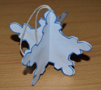 3D Paper Snowflake Ornament, image 2