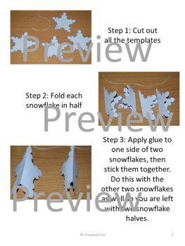 3D Paper Snowflake Ornament, image 3