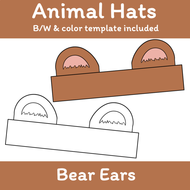 Bear ears Printable Headband 