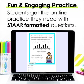 4th Grade Data Analysis, Dot Plots, Stem and Leaf Plots - Online STAAR Review, image 2