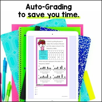 4th Grade Data Analysis, Dot Plots, Stem and Leaf Plots - Online STAAR Review, image 3
