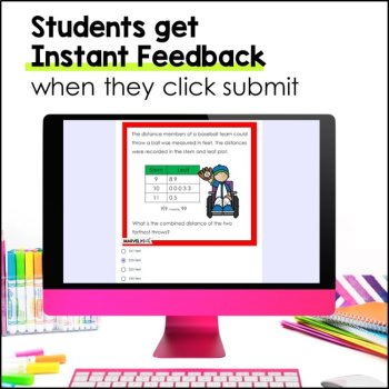 4th Grade Data Analysis, Dot Plots, Stem and Leaf Plots - Online STAAR Review, image 4