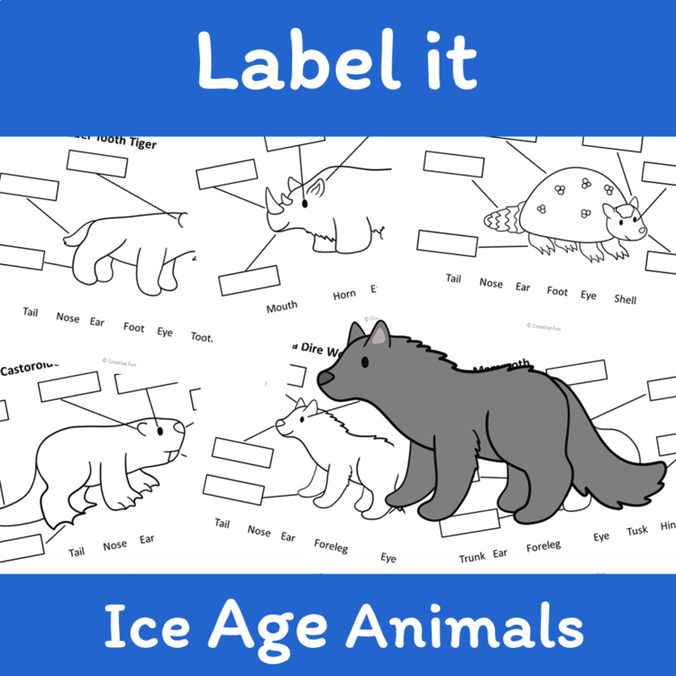 Label It Ice Age Animals