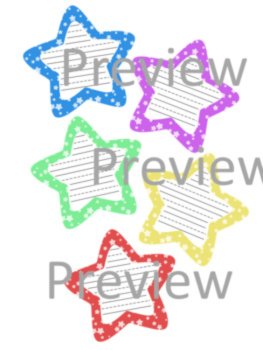 Star-Shaped Writing Paper , image 2