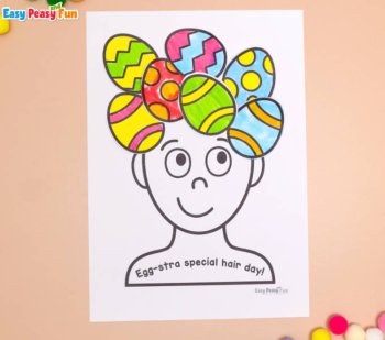 Easter Egg Hair Portraits Easter Craft or Art - Bulletin Board Display, image 4