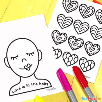 Heart Hair Portraits Valentines Day Craft - Love Themed Bulletin Board Display, image 2