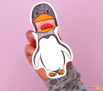 Mini Puppets Polar Animal Crafts, Printable Antarctic and Arctic Animals Puppets, image 4