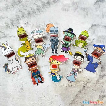 Mini Puppets Fairy Tale Crafts, Printable Puppets, image 3
