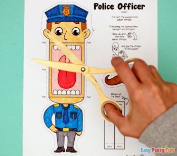 Career and Community Helpers Crafts, Jobs and Workers Puppets Templates, image 3