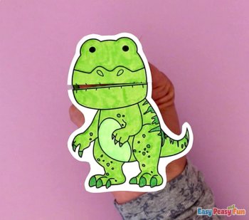 Mini Puppets Dinosaur Crafts, 10 Dino Printable Paper Puppets, image 3