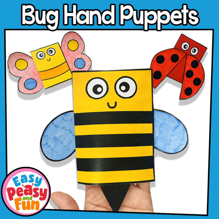 Build a Puppet Bug Craft, Bee, Ladybug and Butterfly Crafts