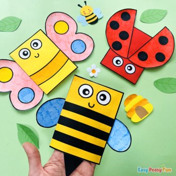 Build a Puppet Bug Craft, Bee, Ladybug and Butterfly Crafts, image 2