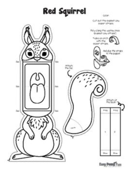 Printable Forest Animal Puppets, Woodland Animals Craft Template, image 2