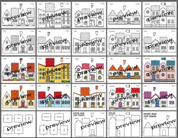 3D Printable Paper Houses Template Craft Activity, image 3