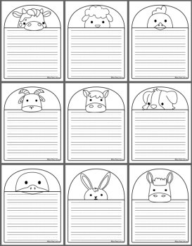 Mini Puppets Farm Animal Crafts, Printable Puppets and Writing Papers, image 4