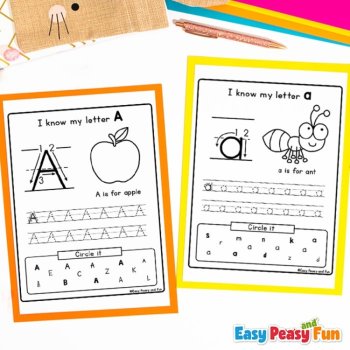 Beginning Sound Alphabet Worksheets, Trace, Letter of the Week, Review, image 2