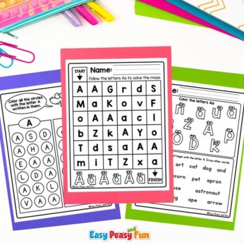 Beginning Sound Alphabet Worksheets, Trace, Letter of the Week, Review, image 3