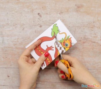 Chinese Dragon Pop up Card, Lunar and Chinese New Year Craft, image 3