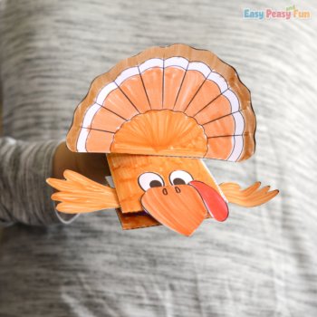 Printable Turkey Puppet Craftivity Template - Thanksgiving Craft Template, image 2