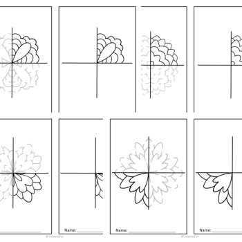 Radial Flower Tracing Coloring Symmetry , image 2