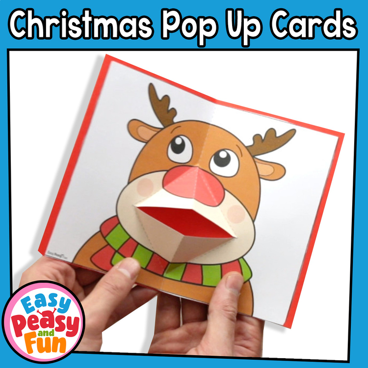 Printable Christmas Pop up Card Templates Craftivity Christmas Craft