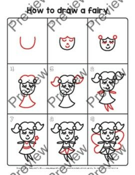 Step by Step Fairy Tale Directed Drawing How to Draw Tutorials, image 4