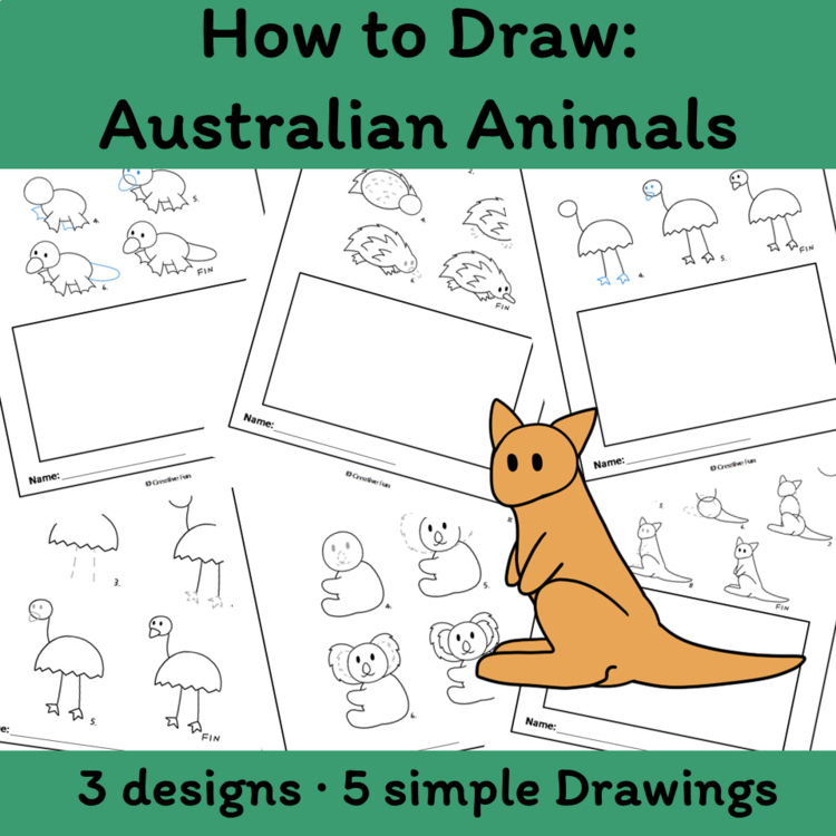 How to Draw Australian Animals | Step-by-Step Drawing Activities